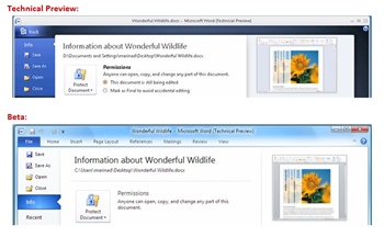 Office 2010 Technical Preview vs. Beta
