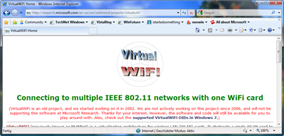 Microsoft Research Webseite - VWiFi